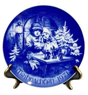 Vintage Bareuther Bavaria Germany Weihnachten 1971 Christmas Plate 7 3/4"